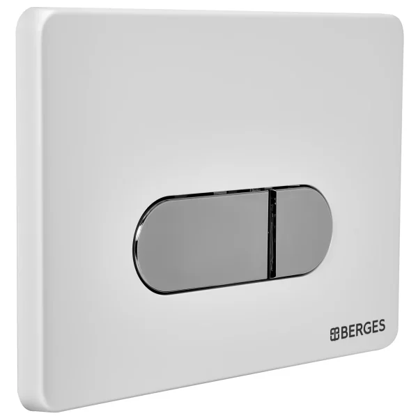 Кнопка смыва Berges Novum D7 040037 для инсталляции, белый/хром
