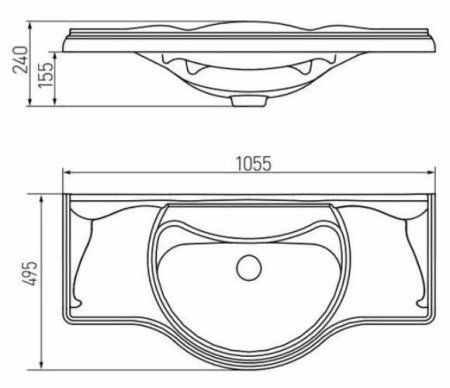 Раковина Мклассик 6633 Roca America 105