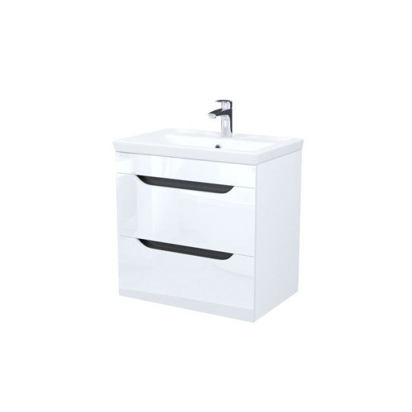 Тумба с умывальником, подвесная, 60 см, белый, Ray, IDDIS, RAY60W0i95K