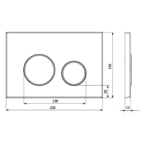 Кнопка смыва Veconi Round Design VFRD004WHG для инсталляции, белый глянец/золотой матовый/белый глянец
