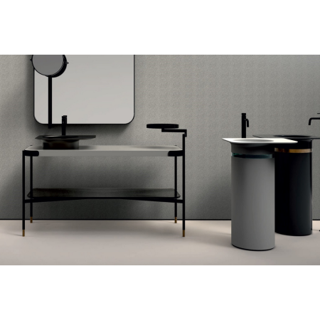 Раковина Salini Ninfea 130221M 54,5х44,7х88 напольная, белый матовый