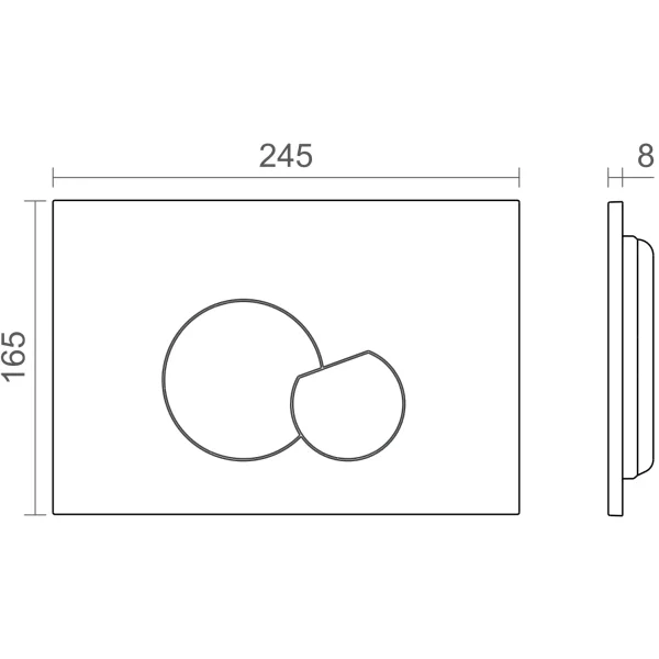 Кнопка смыва Ctesi Thea BK0202164 для инсталляции, золотой