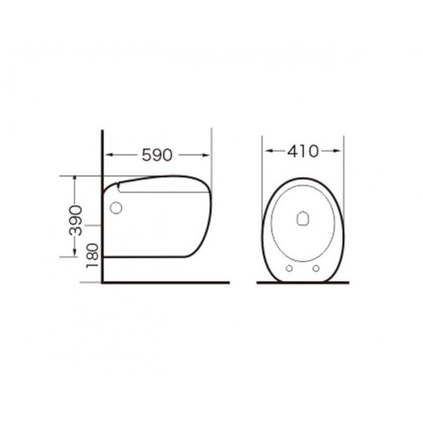 Унитаз GR-4442 (580*400*390) подвесной  с толстой крышкой