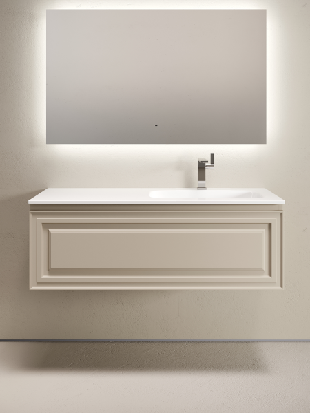 Тумба подвесная SANCOS Very  правая 1195х445х406, c одним  ящиком оснащенным доводчиками, Beige Soft , VR120RCE