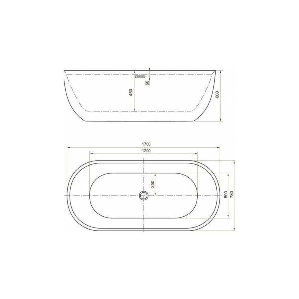 Акриловая ванна Aquanet Delight 00289723 170x78 черный