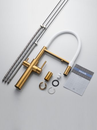 Смеситель для кухни Shevanik S478G, Золотой сатин