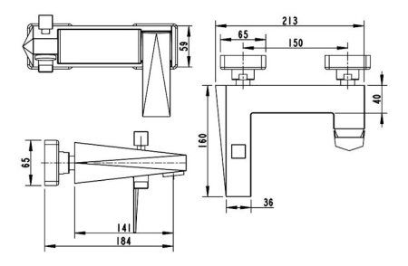 Смеситель Bravat Iceberg F676110C-01 для ванны хром