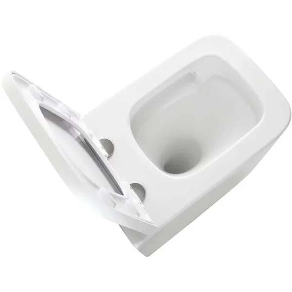 Унитаз подвесной Veconi Pulo VPU-51T безободковый, торнадо, с сиденьем микролифт, белый