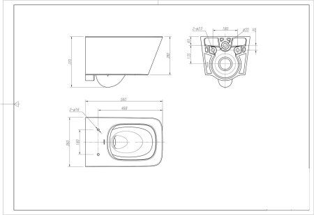 Унитаз подвесной AHB2182H / сиденье PG004-ZPA