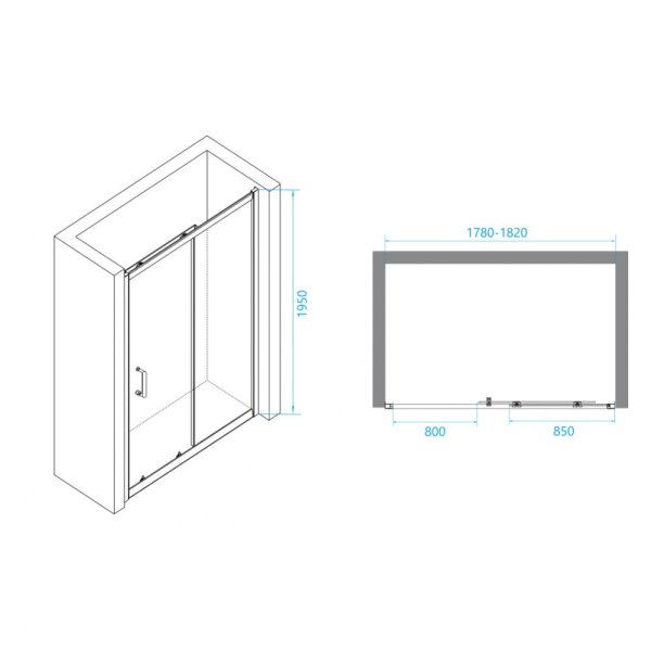 Душевая дверь RGW Passage 41081418-14 стекло прозрачное/профиль черный