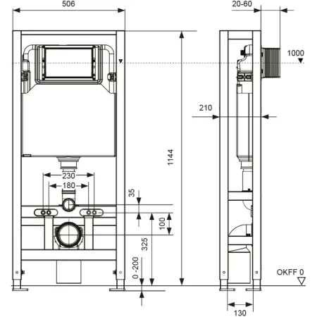 Инсталляция для унитаза Tece TECEspring S500393