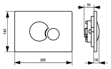 Кнопка смыва Sanit S706 16.706.D2 бронза