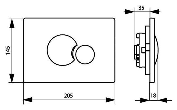 Кнопка смыва Sanit S706 16.706.D2 бронза