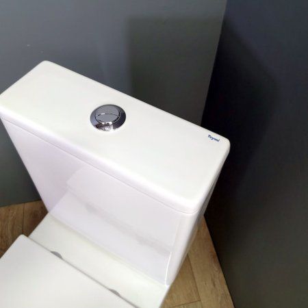 Унитаз напольный Teymi Solli безободковый, сиденье микролифт T40203