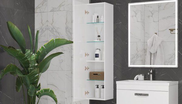 Пенал Velvex  подвесной Estea 150, белый матовый (pp.EST.35 белый матовый)