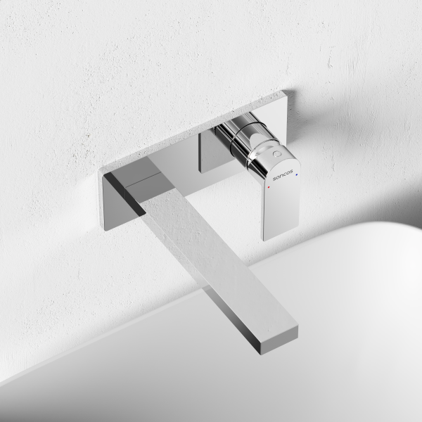 Смеситель для раковины SANCOS Studio c внутренней частью, хром,  SC9017CH