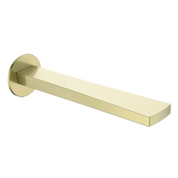 Излив монолитный встраиваемый Raglo для ванны и душа 24 см латунь, сатин золотой (R473.61.03)