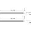 Рейка AlcaPlast APZ905M/1200 для пола с уклоном, двухсторонняя