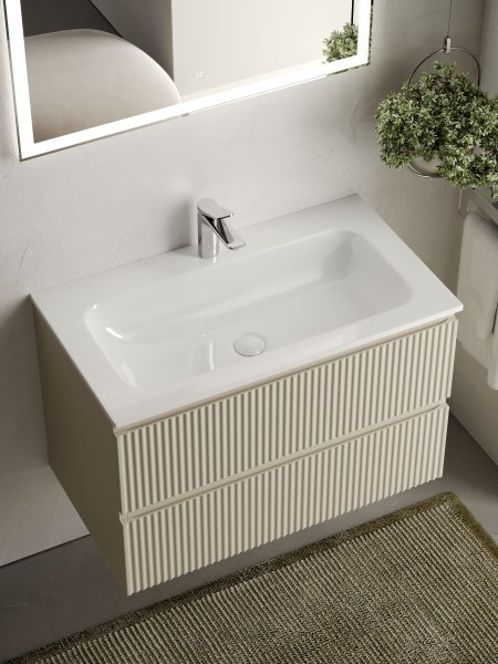 Тумба подвесная SANCOS Snob R 790х445х500, c двумя ящиками оснащенными доводчиками, Beige Soft , SNR80CE