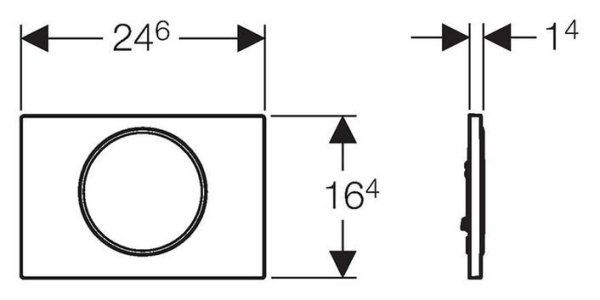 Кнопка смыва Geberit Sigma 10 115.758.SN.5 нержавеющая сталь