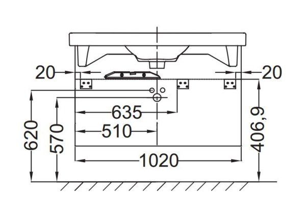 Тумба для комплекта Jacob Delafon Odeon Up EB891-N18 105 см, белый