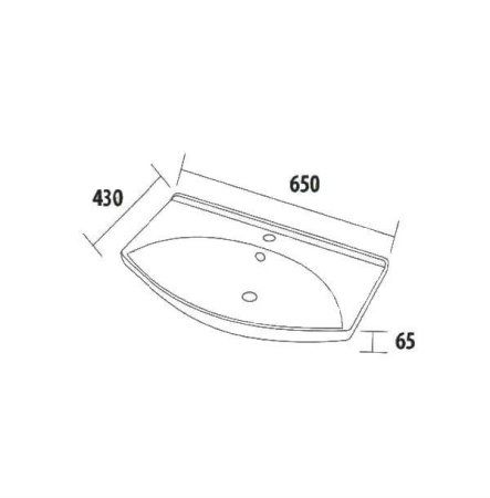 Мебельная раковина OWL 1975 Лагуна 192529 65 белый