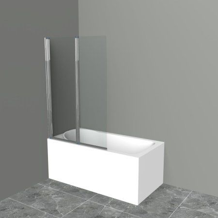 Шторка на ванну BelBagno Uno UNO-V-2-90/150-C-Cr прозрачное стекло