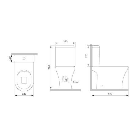 Унитаз-компакт FlashClean с сиденьем микролифт AM.PM Sense C748600SC