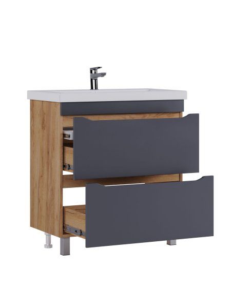 Тумба под раковину VIGO Wave 800-0-2 (Como), поставляется в разобранном виде (385 дуб золотой)