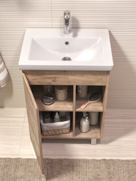 Тумба под раковину VIGO Milos 600-1-0 (Como) дуб золотой, поставляется в разобранном виде (316 дуб золотой)