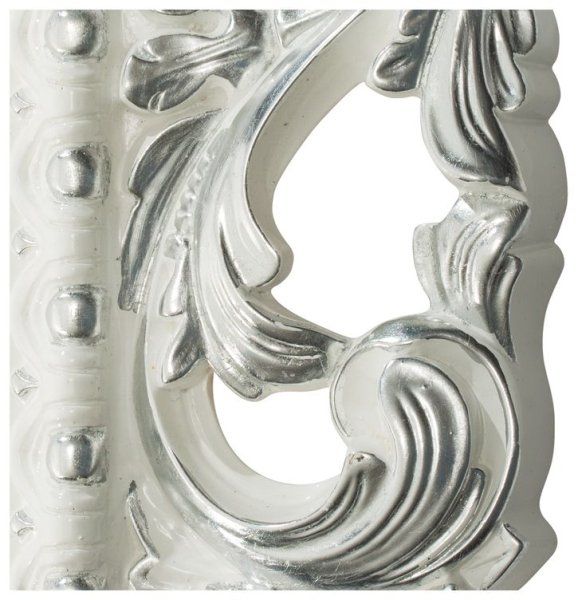 Зеркало Tessoro Isabella TS-2076-750-W/S 75 с фацетом, белый глянец с серебром