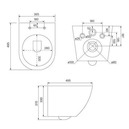 Унитаз подвесной безободковый IDDIS Blanco (BLLFAREGNSJLEiHY25PB)