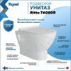 Унитаз подвесной Teymi Ritta безободковый, сиденье микролифт T40809