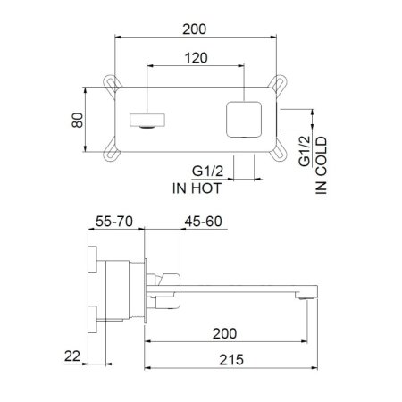 Смеситель для раковины Webert ONE-X OX830606741, белый/сталь
