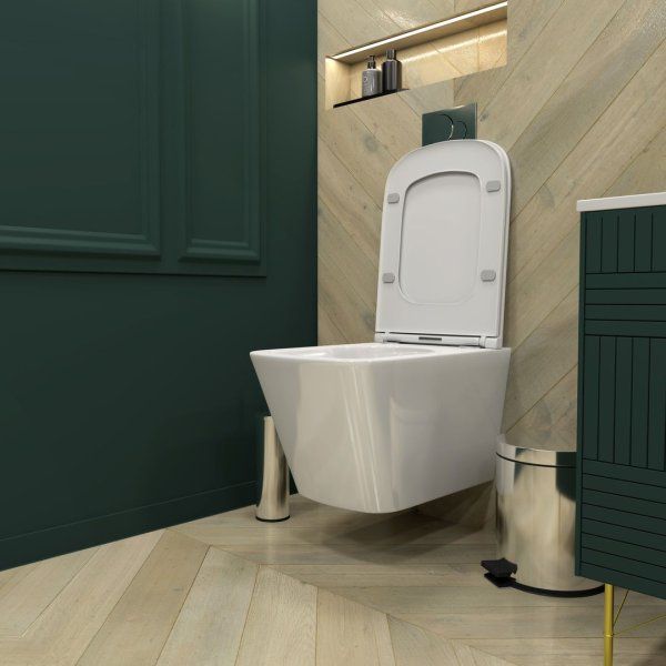 Унитаз подвесной Teymi Helmi Vortex безободковый, сиденье микролифт T40303