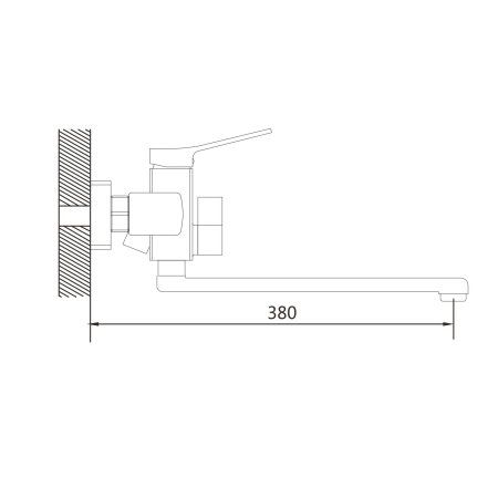 Смеситель для ванны Shevanik S9TC92UH2 хром