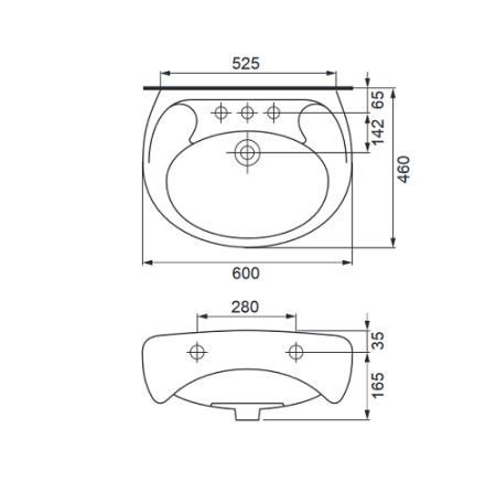 Раковина Cersanit Eko UM-E60/1 60