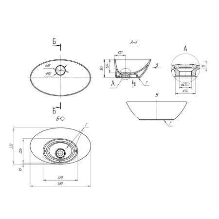 Умывальник Mixline Dreja Триумф-56*33 ш*г (546562)