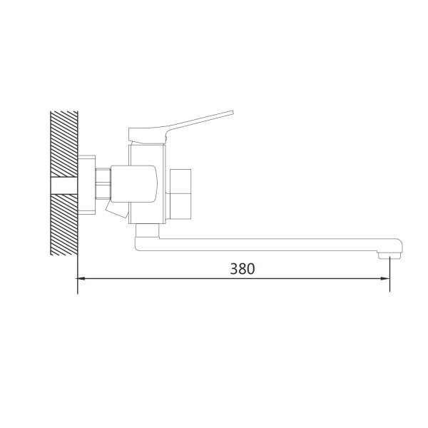 Смеситель для ванны Shevanik S9QI92SR2TOW оружейная сталь
