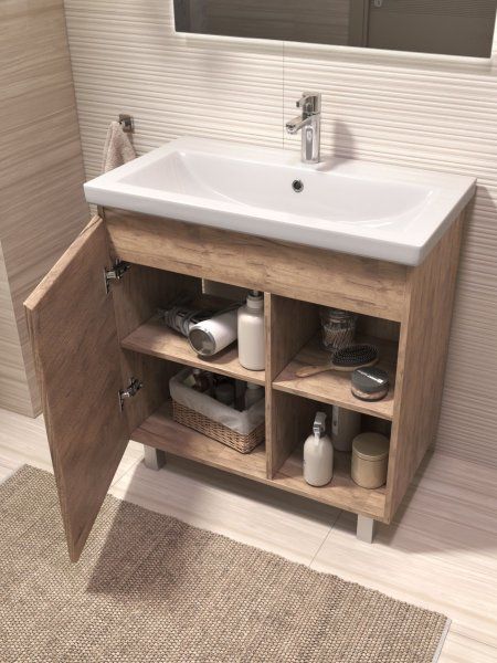 Тумба под раковину VIGO Milos 800-1-0 (Como) дуб золотой, поставляется в разобранном виде (318 дуб золотой)