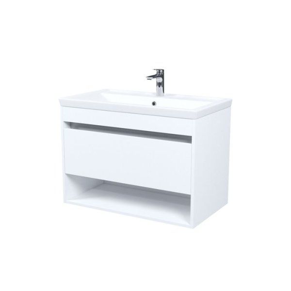 Тумба с умывальником, подвесная, с нишей, 80 см, белый, Zodiac X, IDDIS, ZDX80WNi95K подходит умыв. 4078000i28