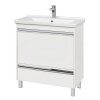 Тумба с раковиной Aquaton Капри 1A230201KP010 80 белый глянец