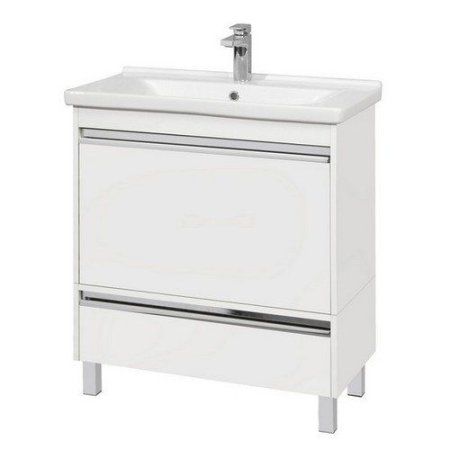 Тумба с раковиной Aquaton Капри 1A230201KP010 80 белый глянец