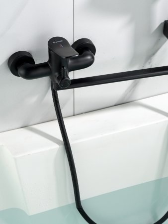 Смеситель для ванны Shevanik S4722H, Черный