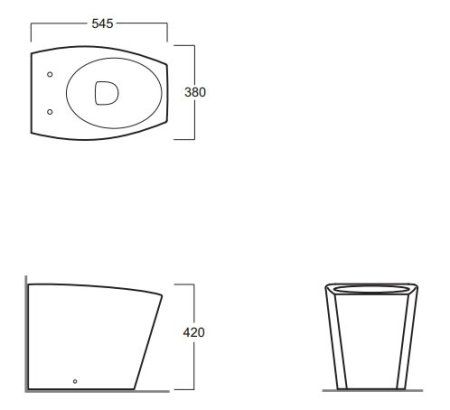 Унитаз приставной Simas Duemilasette DU01