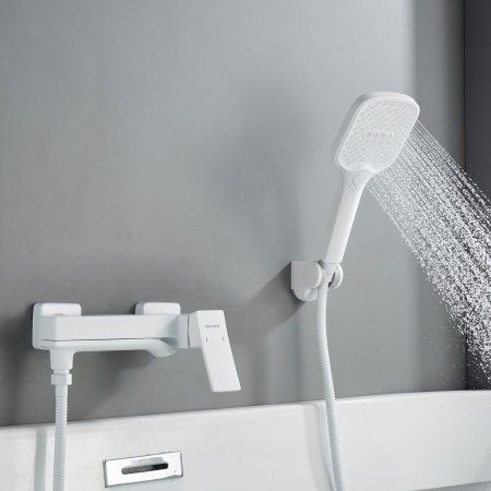 Смеситель для ванны Shevanik S4QF00MC2CGZ, Белый