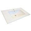 Тумба-умывальник COMFORTY "Бонн-75" дуб дымчатый с  раковиной COMFORTY 75E