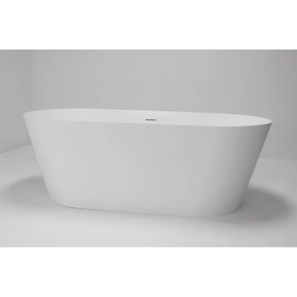 Ванна из литьевого мрамора Abber Stein AS9605 170x80 см, отдельностоящая, белый матовый