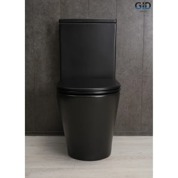 Унитаз-компакт GID Tn2189Bm безободковый, с сиденьем микролифт, черный матовый