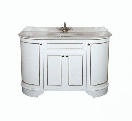 Мебель для ванной Tiffany World York nuovo YOR4130-BA+S53 bi комплект 130 белый/серебро